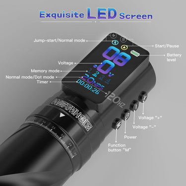 Wormhole Wireless Tattoo Machine Pen with 2300mAh Battery