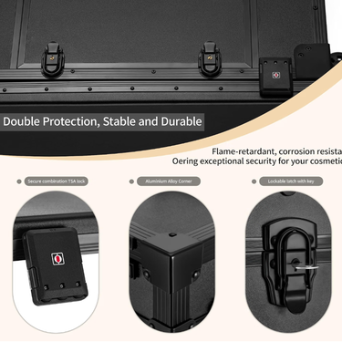 Rolling Travel Case and Desk - Black