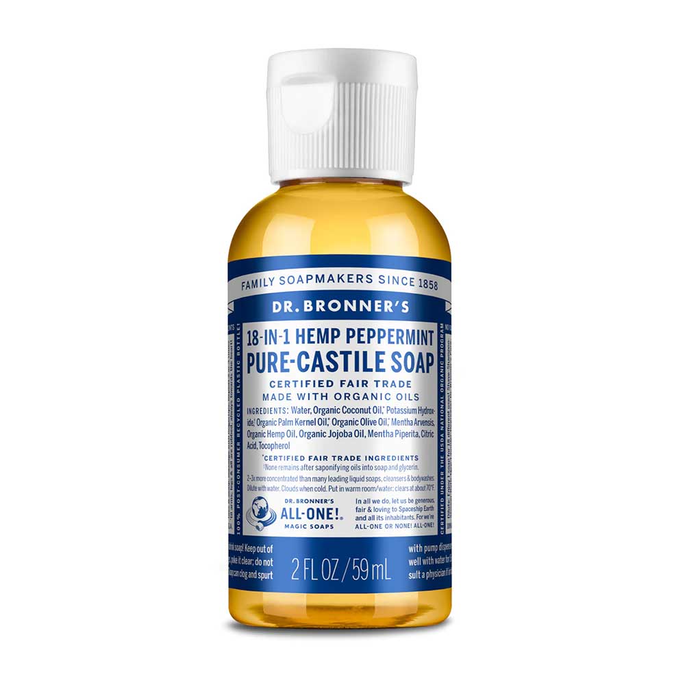 Dr. Bronner's Peppermint 2oz Castile Soap - Bloody Wolf Tattoo Supply