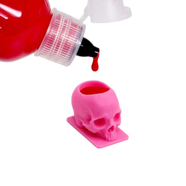 Ink Caps - Skull Shape Pink 200ct Bag - Bloody Wolf Tattoo Supply