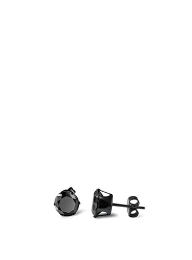Earrings - Cubic Zirconia Black - Bloody Wolf Tattoo Supply