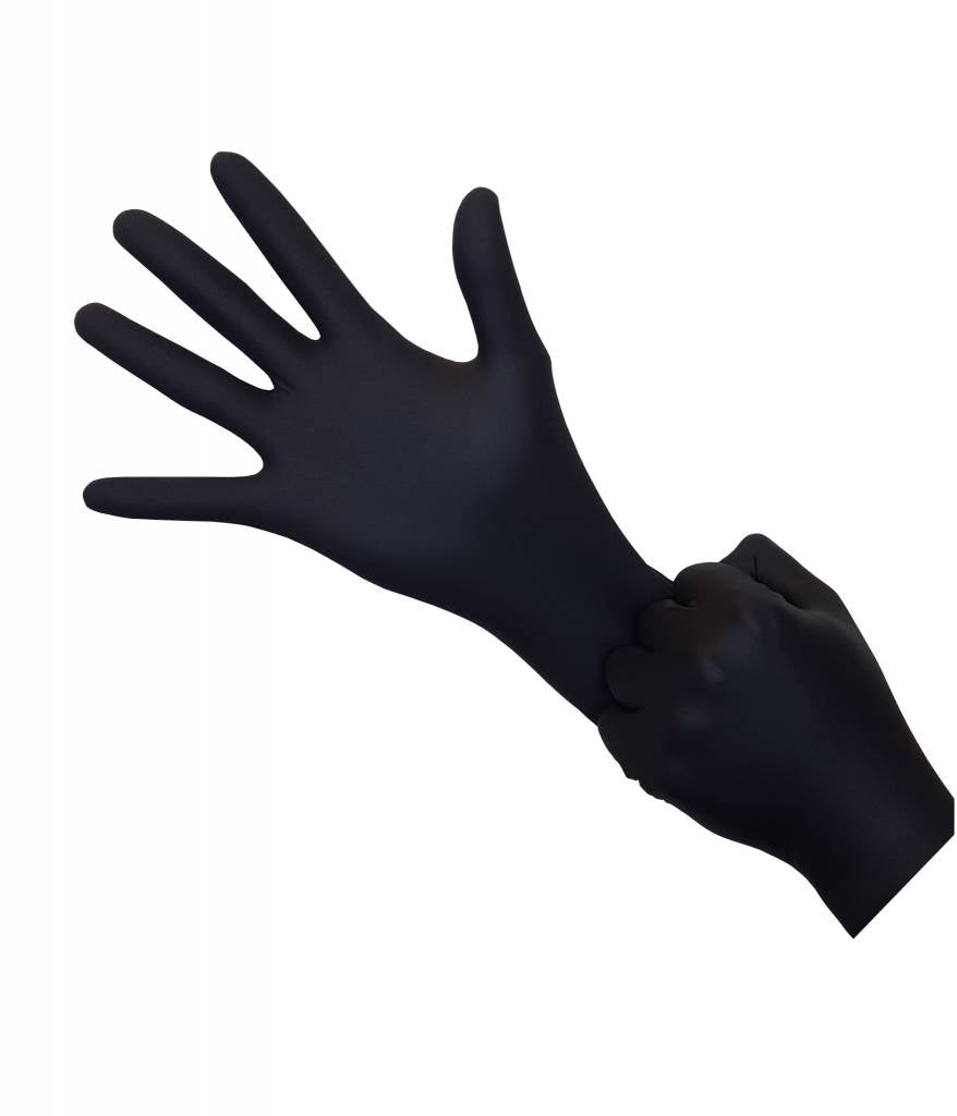 Bold Black Nitrile Gloves Powder-Free Latex-Free, Aurelia - Bloody Wolf Tattoo Supply