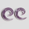 Small Purple Spiral Glass Plugs - Bloody Wolf Tattoo Supply