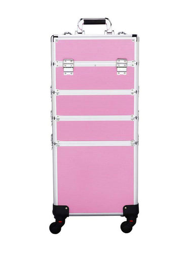 Rolling Travel Case - Pink - Bloody Wolf Tattoo Supply
