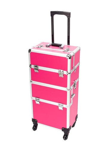 Rolling Travel Case - Hot Pink - Bloody Wolf Tattoo Supply