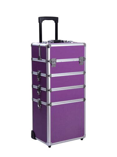 Rolling Travel Case - Purple - Bloody Wolf Tattoo Supply
