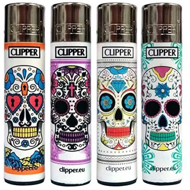 Clipper Sugar Skulls Lighter