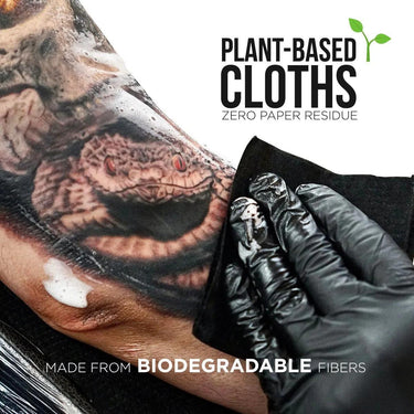 Wipe Outz Premium Sterilized Dry Black Tattoo Towels