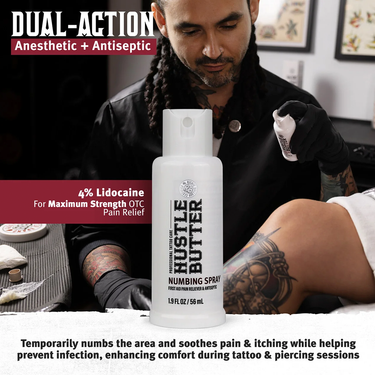 Hustle Butter Numbing Spray 1.9oz Pain Relief & Antiseptic