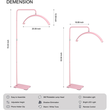 LED Half Moon Floor Lamp