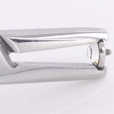 Dermal Tool 5" Stainless Steel Forceps with Notched Tips