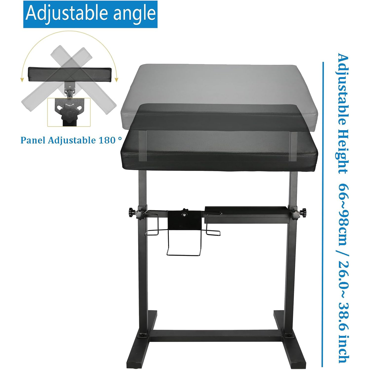 Tattoo Heavy Duty XL Adjustable Arm Rest With Rack