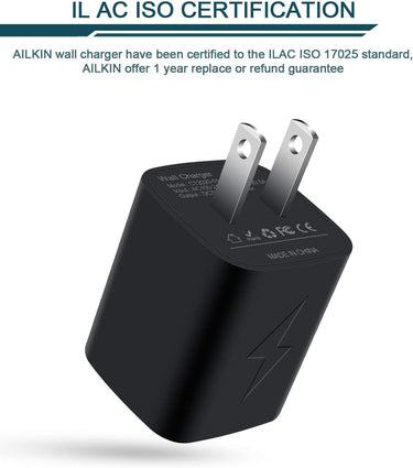 USB to Wall Outlet Adapter - Black