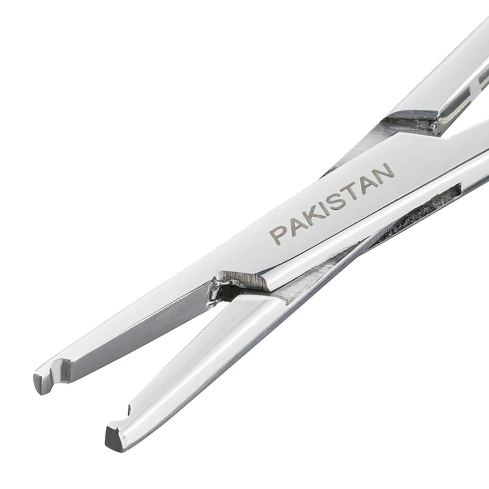 Dermal Tool 5" Stainless Steel Forceps with Notched Tips