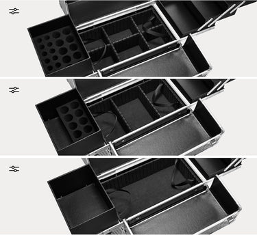 Rolling Travel Case - Black Compact