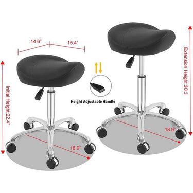 Saddle Style Artist Stool - Black