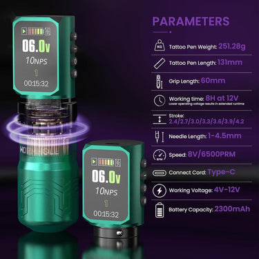 Wormhole 7-Stroke Wireless Tattoo Pen
