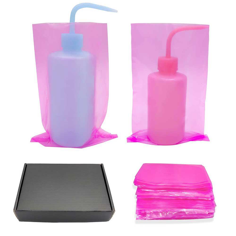 Wash Bottle Bags 300ct Hot Pink