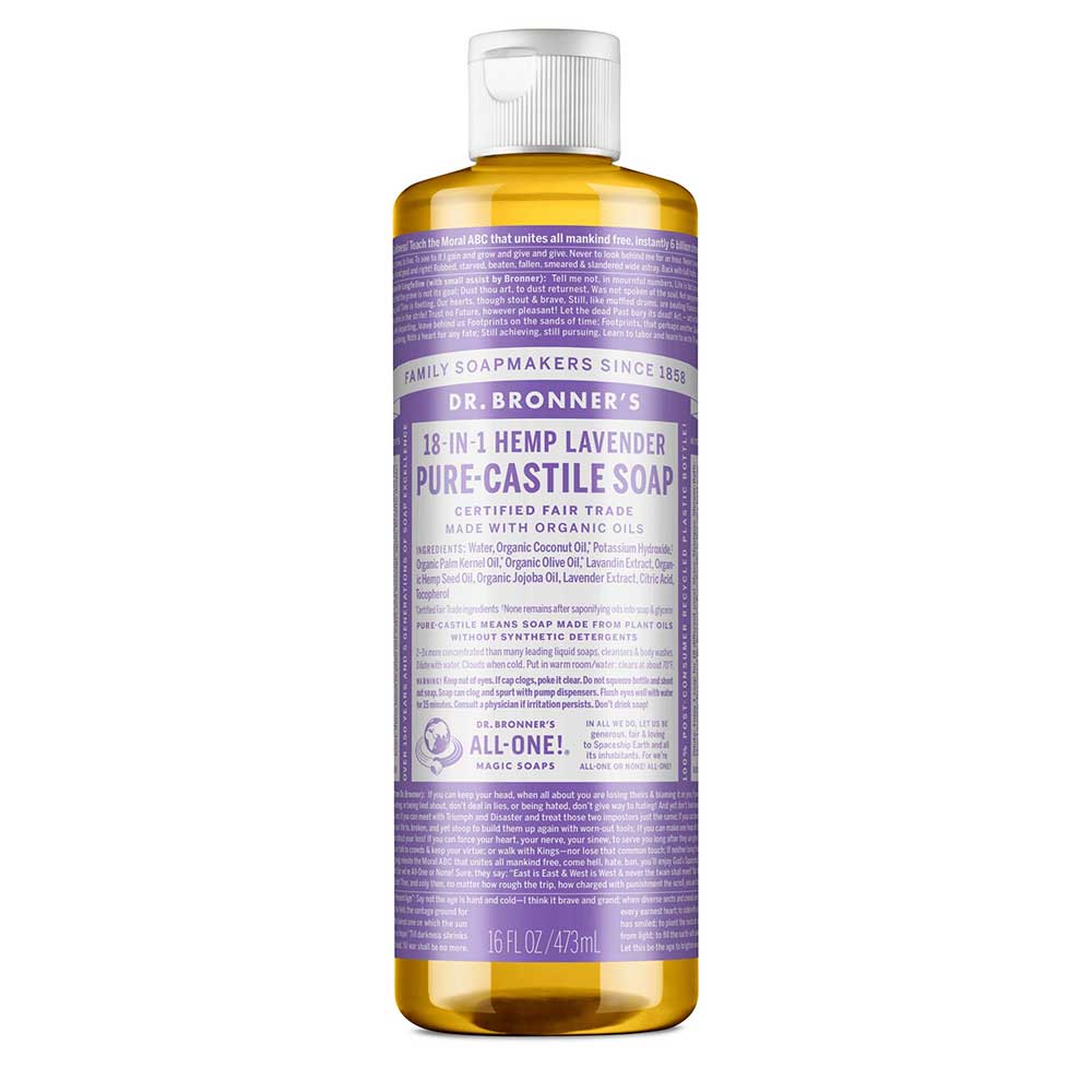 Dr. Bronner's Lavender 16oz Castile Soap - Bloody Wolf Tattoo Supply