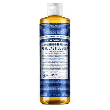 Dr. Bronner's Peppermint 16oz Castile Soap - Bloody Wolf Tattoo Supply