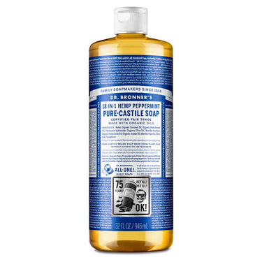 Dr. Bronner's Peppermint 32oz Castile Soap - Bloody Wolf Tattoo Supply