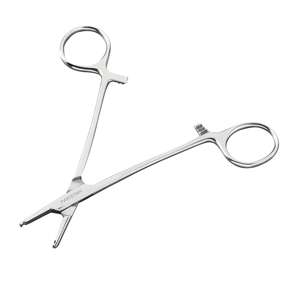 Dermal Tool 5" Stainless Steel Forceps with Notched Tips