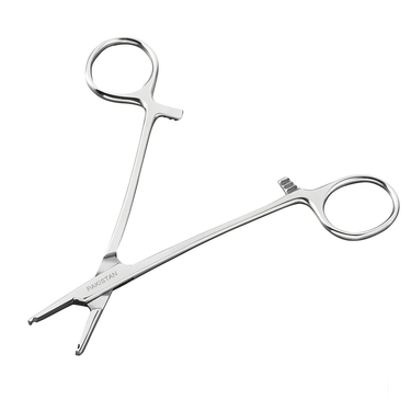 Dermal Tool 5" Stainless Steel Forceps with Notched Tips