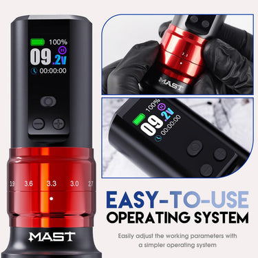 Mast Fold2 Wireless Rotary Tattoo Pen Red
