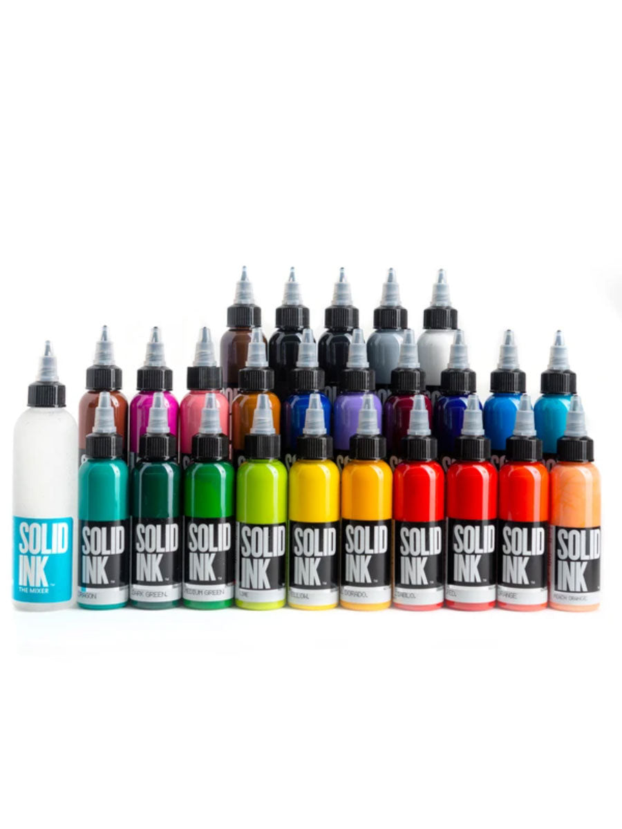 Solid Ink 25 Colors 1oz Set - Bloody Wolf Tattoo Supply
