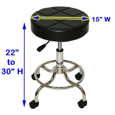 Inkbed Extra Large Deluxe Air-Lift Tattoo Artist Stool - Bloody Wolf Tattoo Supply
