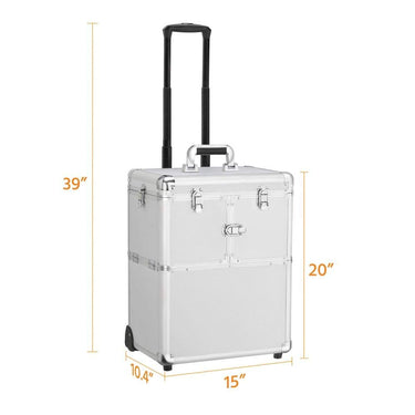 Rolling Travel Case - Pink Compact - Bloody Wolf Tattoo Supply