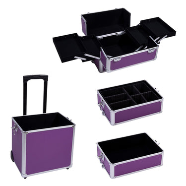 Rolling Travel Case - Purple - Bloody Wolf Tattoo Supply