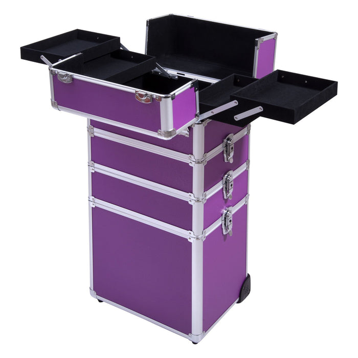 Rolling Travel Case - Purple - Bloody Wolf Tattoo Supply