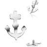 Anchor 16g Titanium Dermal or Labret Top - Bloody Wolf Tattoo Supply