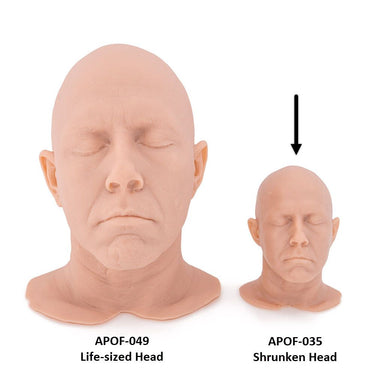 A Pound of Flesh Shrunken Head Tattoo Practice Skin - Bloody Wolf Tattoo Supply