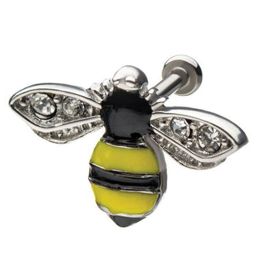 Bumble Bee Internally Threaded Labret - Bloody Wolf Tattoo Supply