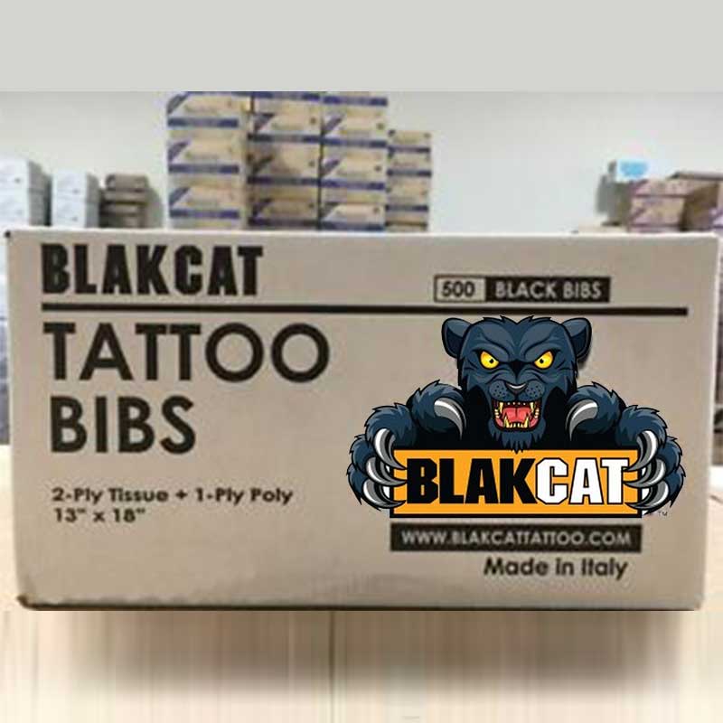 Blak Cat Black Dental Bibs