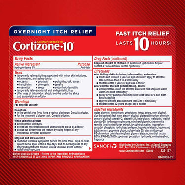 Cortisone 10 Maximum Strength Itch Relief - Bloody Wolf Tattoo Supply
