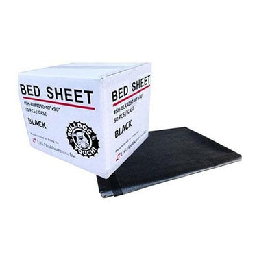 Bulldog Tough Black Drape Sheets 40" x 90" - Bloody Wolf Tattoo Supply