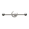 Moon and Star Industrial Barbell - Bloody Wolf Tattoo Supply