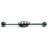 Brass Knuckles Industrial Barbell - Bloody Wolf Tattoo Supply