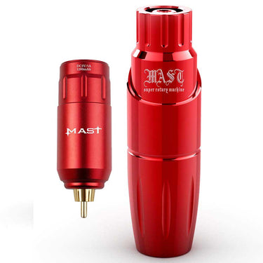 Mast Tour Red Wireless Rotary Pen - Bloody Wolf Tattoo Supply