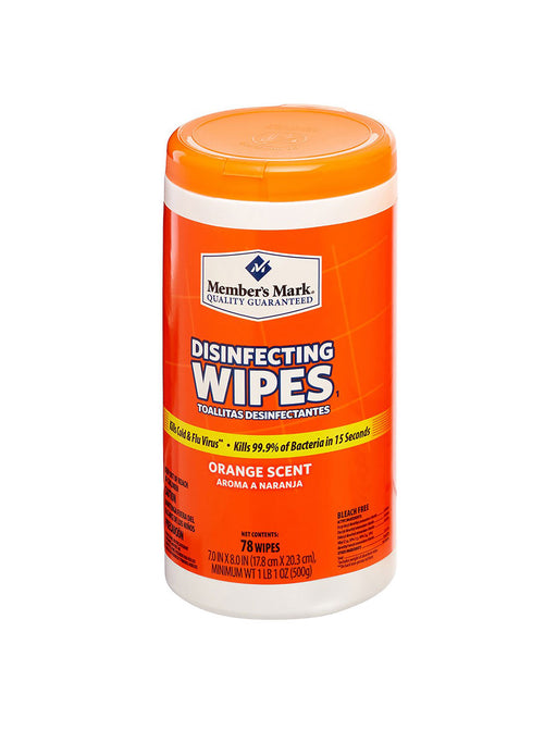 Member's Mark Disinfecting Wipes 78ct Orange Scent - Bloody Wolf Tattoo Supply