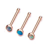 Nose Bone - Opal Rose Gold - Bloody Wolf Tattoo Supply