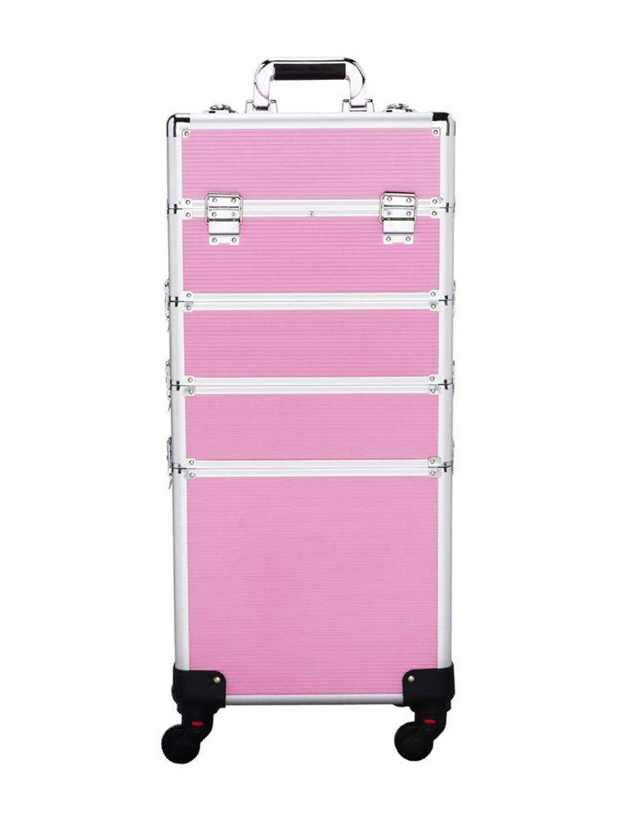 Rolling Travel Case - Pink - Bloody Wolf Tattoo Supply