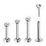 Push Fit Gem Labret - Bloody Wolf Tattoo Supply