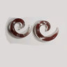 Red Spiral Glass Plugs - Bloody Wolf Tattoo Supply