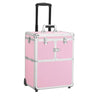 Rolling Travel Case - Pink Compact - Bloody Wolf Tattoo Supply