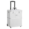 Rolling Travel Case - Silver Compact - Bloody Wolf Tattoo Supply