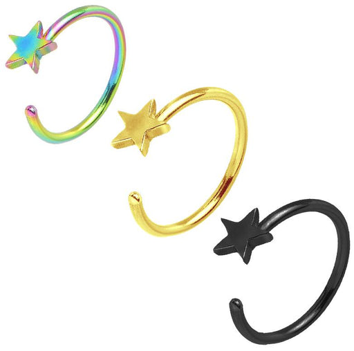Star Nose Hoop - Bloody Wolf Tattoo Supply